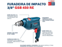 Furadeira Bosch 3/8POL Impacto GSB 450RE 450W 127V +3 Brocas