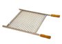 Grelha Inox Tela Moeda  1,5MM Com Cabo de Madeira 48X50cm - Brighente