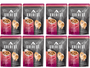 Kit 8 Un Ração Cães Adultos Gourmet Cubos Carne Raças Pequenas/Mini 100g