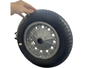 Roda 19mm Carrinho Mão Construção Pneu Completa Galvanizada 3.25x8