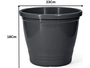 Vaso 04 Preto 18x23x23 - Nutriplan