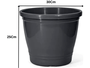 Vaso 06 Preto 25x30x30 - Nutriplan