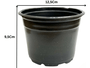 Vaso Plástico 1,5 Nutriplan Preto 9cm x 12,5cm