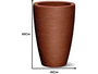 Vaso Grafiato Cônico 65Cm Ferrugem - Nutriplast