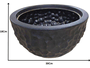 Vaso Luna Preto Tamanho Médio - Nutriplast