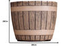 Vaso Tina Redondo Envelhecido Tamanho 28Cm - Nutriplast